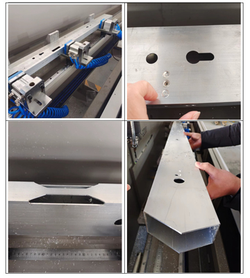 Máquina de procesamiento CNC de puerta de ventana en perfil de aluminio para la función de fresado de perforación CNC