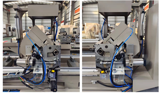 550mm CNC doble cabeza de mitra sierra para cortar el perfil de aluminio en ventanas y puertas fábrica de fabricación
