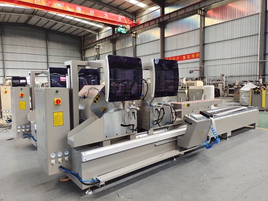 Máquina para hacer ventanas Máquina de cortar con CNC Máquina de cortar con doble cabeza Mitra Saw para perfiles de aluminio Con certificado CE