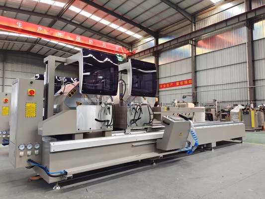 600 Cuchilla de sierra CNC doble cabeza Mitre máquina de corte para aluminio y PVC puerta de ventana