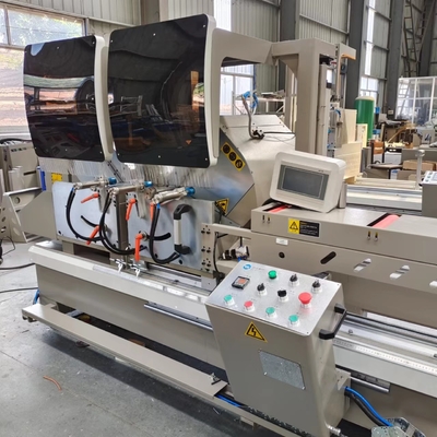 4200 mm de aluminio máquina de corte de paredes de ventanas y puertas cortina doble mitra de corte de sierra con pantalla de cola digital