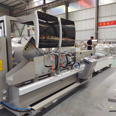 4200 mm de aluminio máquina de corte de paredes de ventanas y puertas cortina doble mitra de corte de sierra con pantalla de cola digital