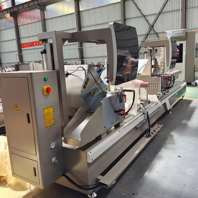 Máquina de corte de perfiles de aluminio con doble cabeza