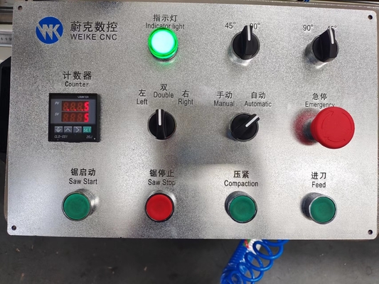 Display digital doble mitra cortando la hoja de sierra delantera máquina de aserrar para aluminio y UPVC