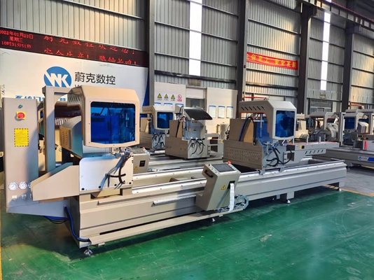 Máquina de corte de aluminio de doble cabeza de CNC Puerta de ventana y cortina de pared de corte de sierra con 45 y 90 grados