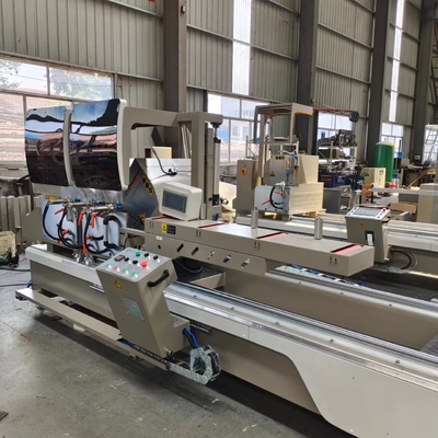 Pvc doble cabeza Mitre vió Cnc máquina de corte de aluminio puerta de ventana