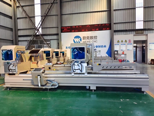 Máquina de corte de ventanas de aluminio con doble cabeza de corte CNC