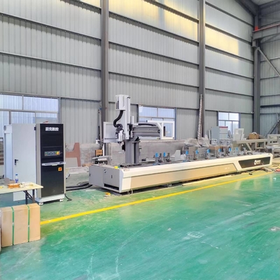 Máquina de corte de aluminio CNC 4 Ejes Perforación fresado y máquina de corte para la pared de cortina y la puerta de la ventana