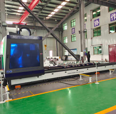 6500mm 7000mm 5 Ejes Centro de mecanizado de perfiles de aluminio CNC con husillo de proa de 12kw