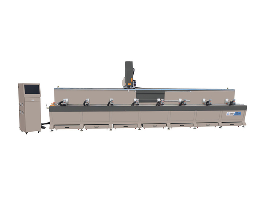 Centro de mecanizado CNC de tres ejes para perfiles de aluminio área de trabajo es 7000mm de longitud